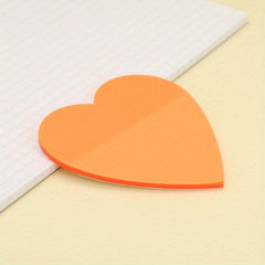 Heart Shaped Sticky Notes 50-Count Self-Adhesive for School and Office Use