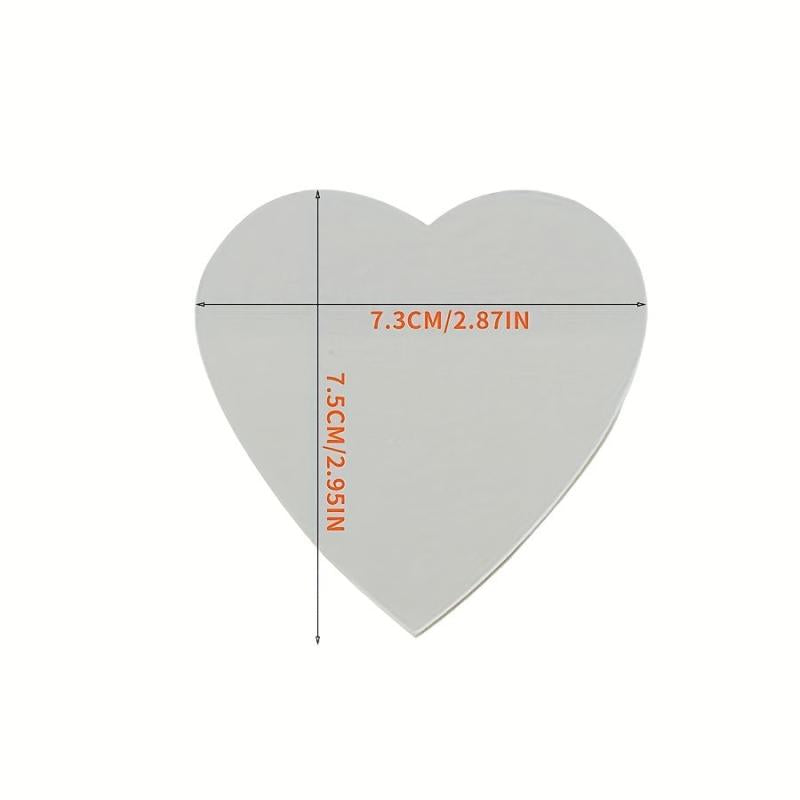Heart Shaped Sticky Notes 50-Count Self-Adhesive for School and Office Use