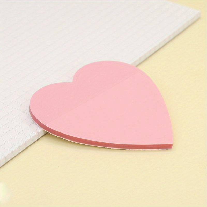 Heart Shaped Sticky Notes 50-Count Self-Adhesive for School and Office Use