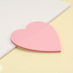 Heart Shaped Sticky Notes 50-Count Self-Adhesive for School and Office Use