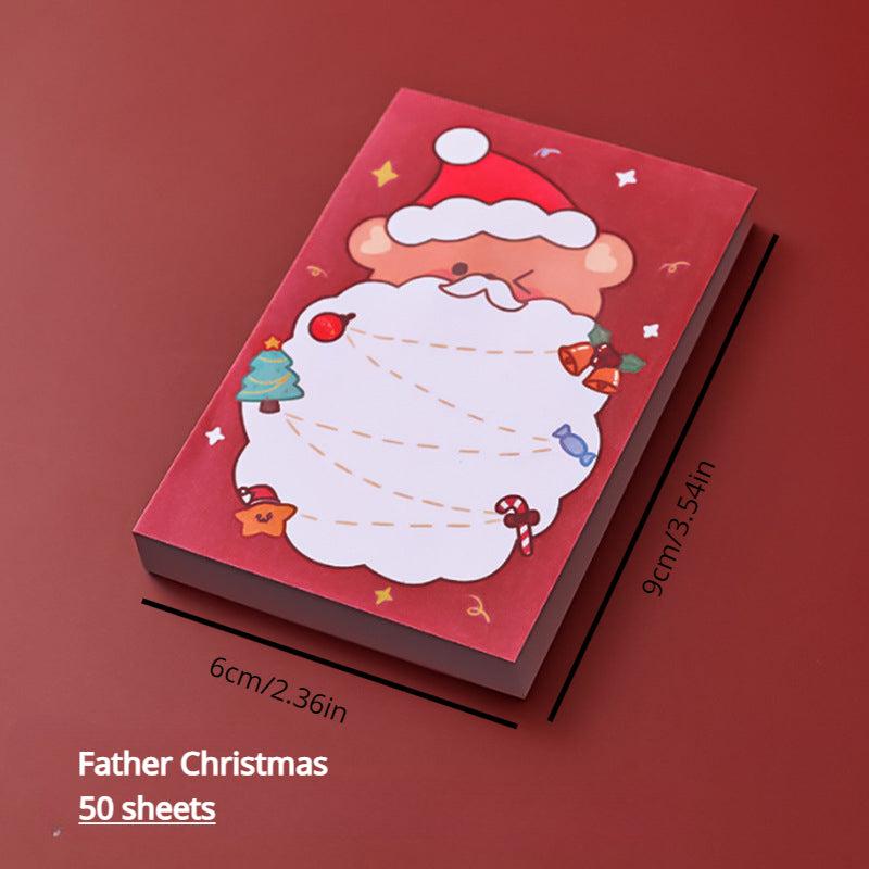 Christmas Sticky Notes Set Portable Notepad Office Stickers