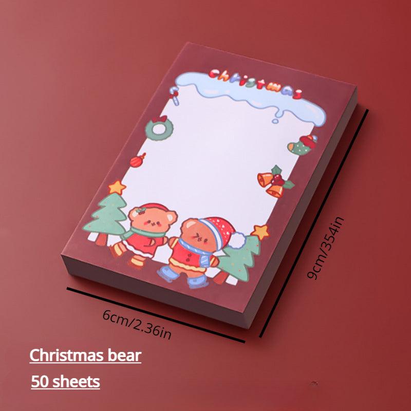 Christmas Sticky Notes Set Portable Notepad Office Stickers