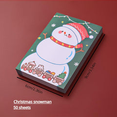 Christmas Sticky Notes Set Portable Notepad Office Stickers