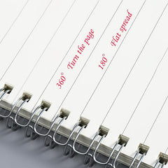 PP Thickened Rollover Coil Book A4/A6 Blank Paper Notebook 80 Sheets