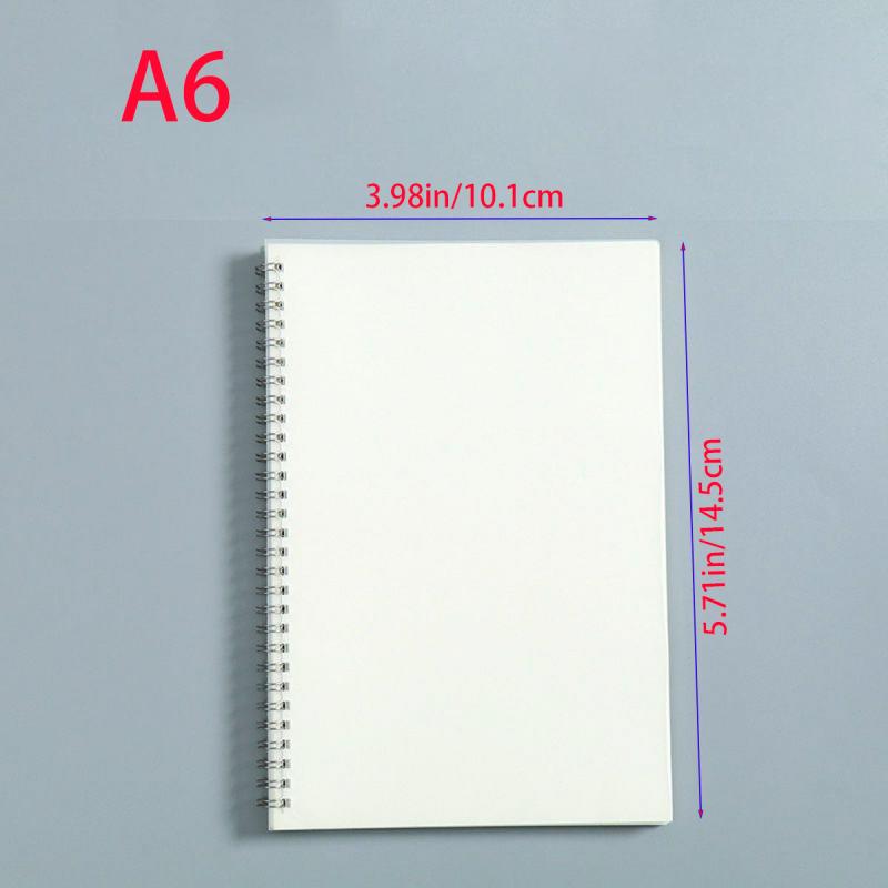 PP Thickened Rollover Coil Book A4/A6 Blank Paper Notebook 80 Sheets