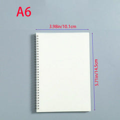 PP Thickened Rollover Coil Book A4/A6 Blank Paper Notebook 80 Sheets