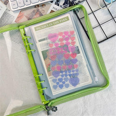 Zipper Binder Postcard Collection Book for School Stationery