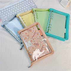 Zipper Binder Postcard Collection Book for School Stationery