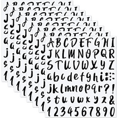 Vinyl Letter Number Stickers Self Adhesive 8 Sheets