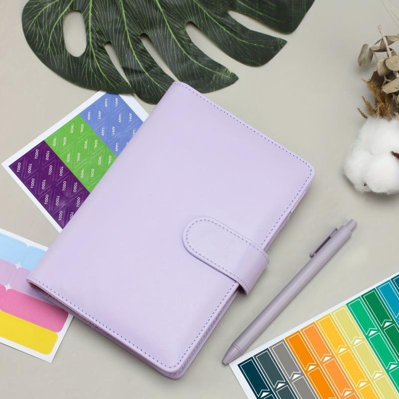 Stylish A6 PU Leather Macaroon Planner Binder - 6 Hole - Magnetic Clasp