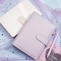 Stylish A6 PU Leather Macaroon Planner Binder - 6 Hole - Magnetic Clasp