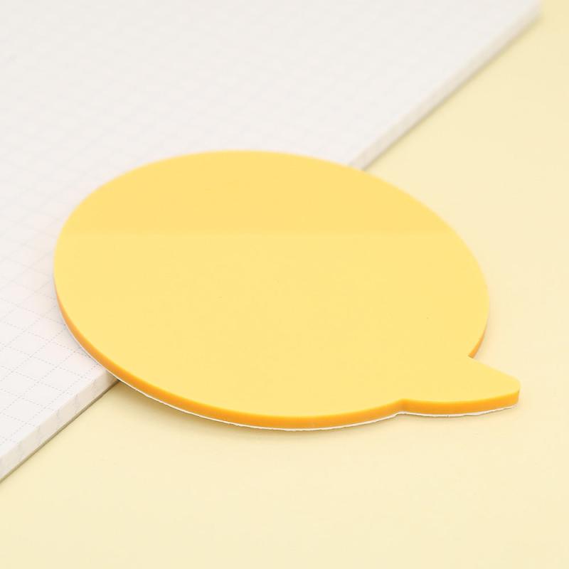 50 Pages Cartoon Sticky Notes, Various Shapes Colored PET Message In