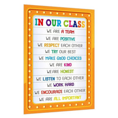 Classroom Rules Poster: We Are A Team Motivational Poster