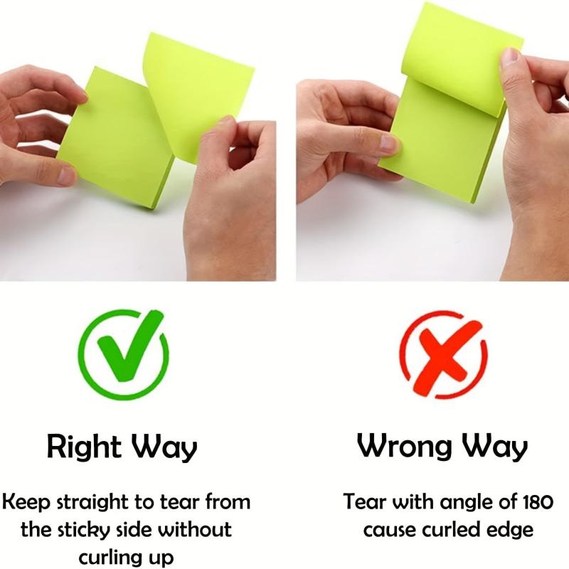 4 Colors Sticky Notes Index Labels 20 x 100 for Office School Memos