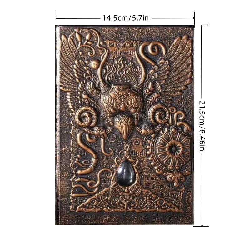 1pc Retro Strange Bird Flying Bird A5 Embossed Journal Notepad