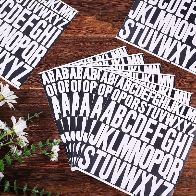 Large Adhesive Scrapbook Letters - Waterproof Vinyl Alphabet Stickers