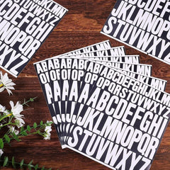 Large Adhesive Scrapbook Letters - Waterproof Vinyl Alphabet Stickers