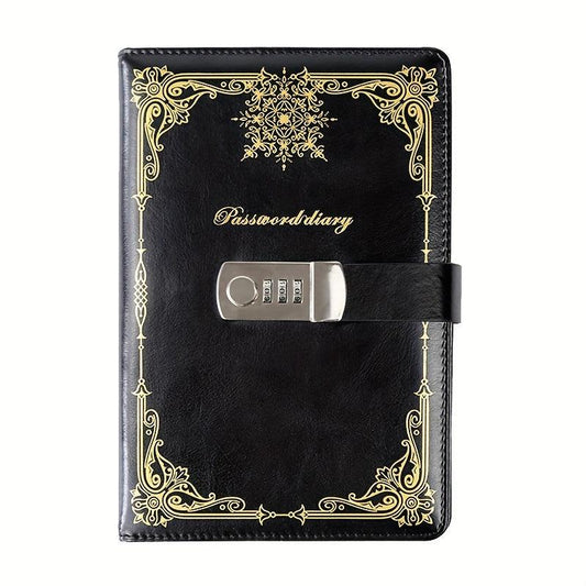 Lock Diary Canvas Notebook Son Notepad Student Retro Handbook
