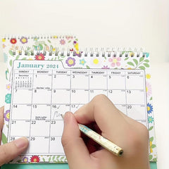 Desk Calendar Monthly Planner Desk Accessories Decor Record Calendar Book