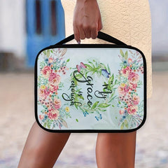 Bible Cover My Grace Is Enough Floral Carrying Bag