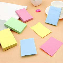 100 Colorful Stickers Adhesive Sticky Notes 2-3 Inches 4 Colors