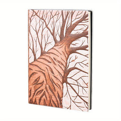 PCA5 Retro Tree Wood Notepad Double Inner Page Horizontal Line Notebook