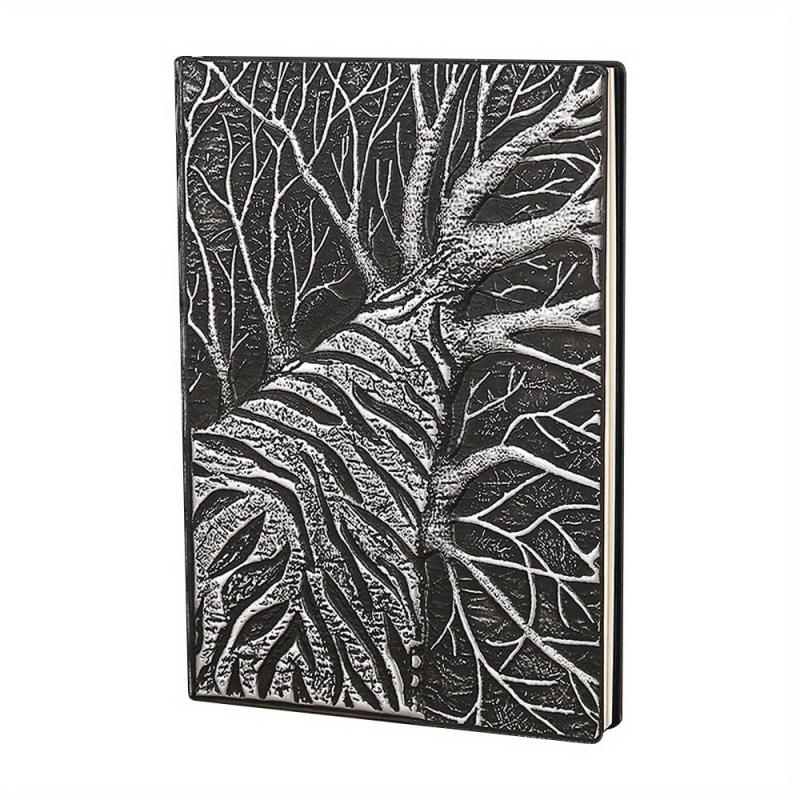 PCA5 Retro Tree Wood Notepad Double Inner Page Horizontal Line Notebook