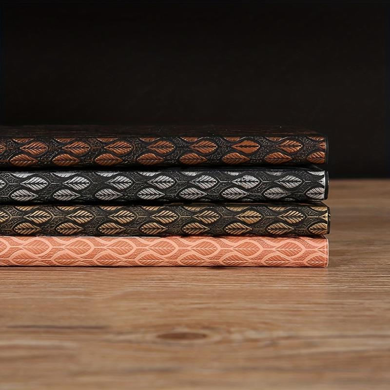 PCA5 Retro Tree Wood Notepad Double Inner Page Horizontal Line Notebook