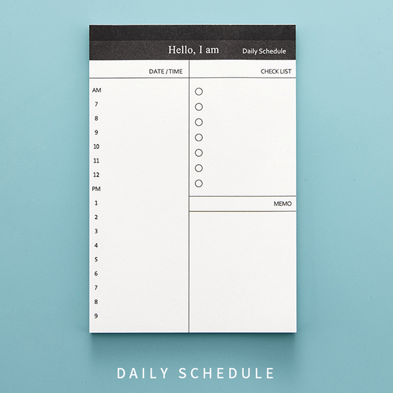 Tearable Memo Pad Daily Planner Time Management Office School Supplies