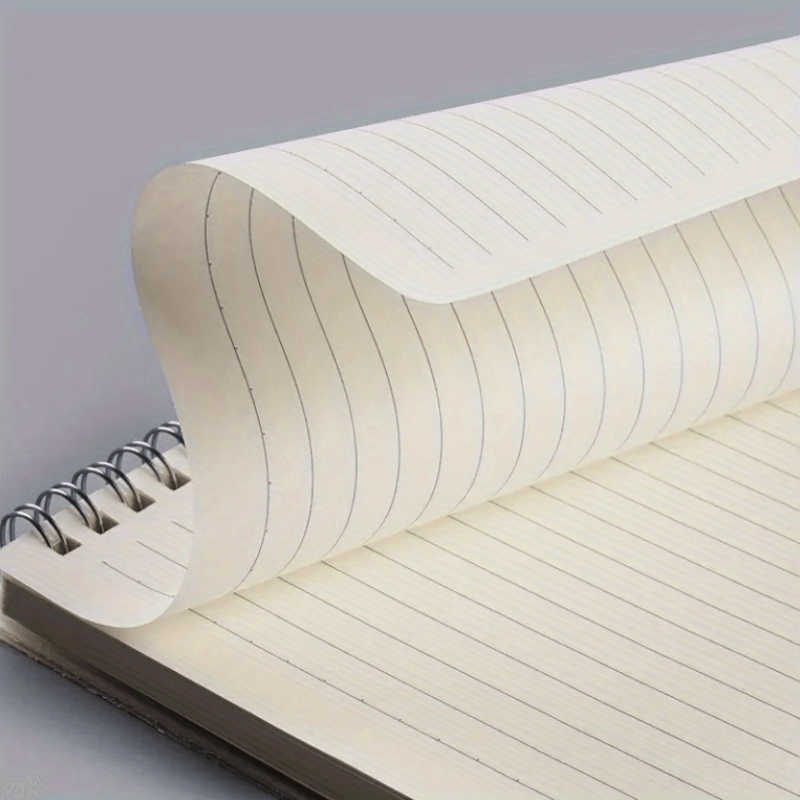 A5 Coil Notebook 80 Sheets PP Cover Horizontal Line Grid Spiral Hardcover