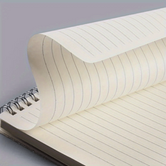 A5 Coil Notebook 80 Sheets PP Cover Horizontal Line Grid Spiral Hardcover