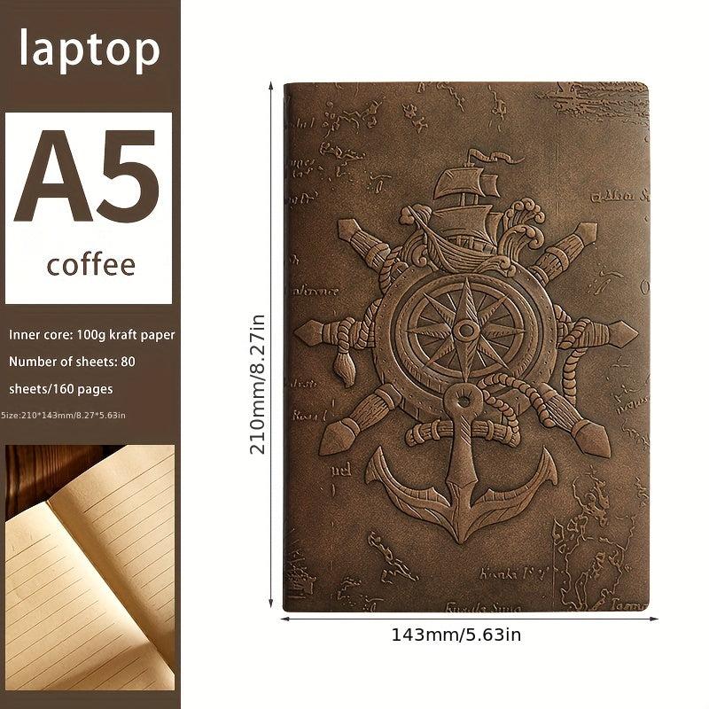 European 3D Embossed Craft Notebook, Literary Journal Diary