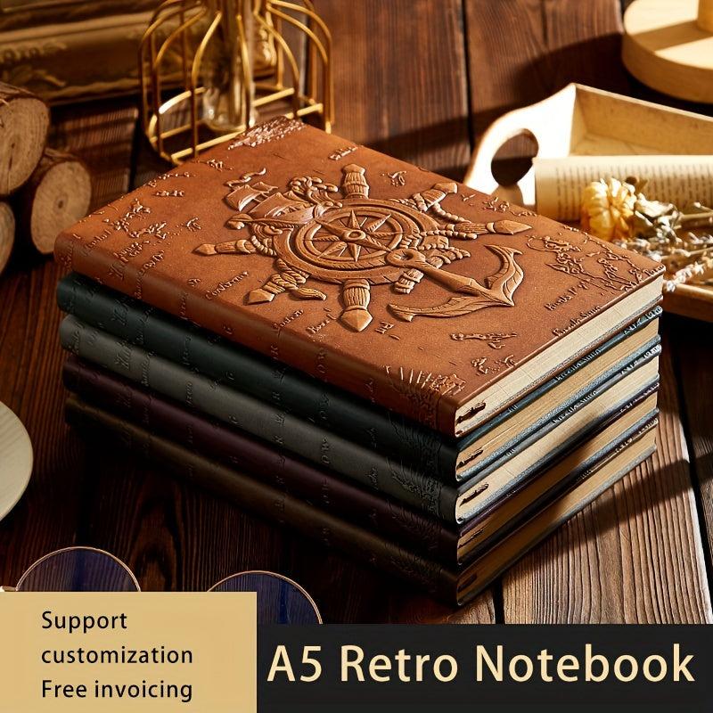 European 3D Embossed Craft Notebook, Literary Journal Diary