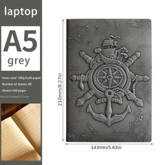 European 3D Embossed Craft Notebook, Literary Journal Diary