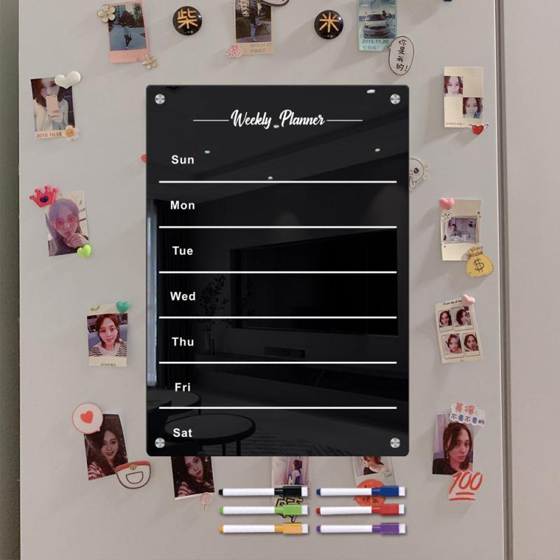Magnetic Acrylic Calendar For Fridge A4 A3 Size Note Board