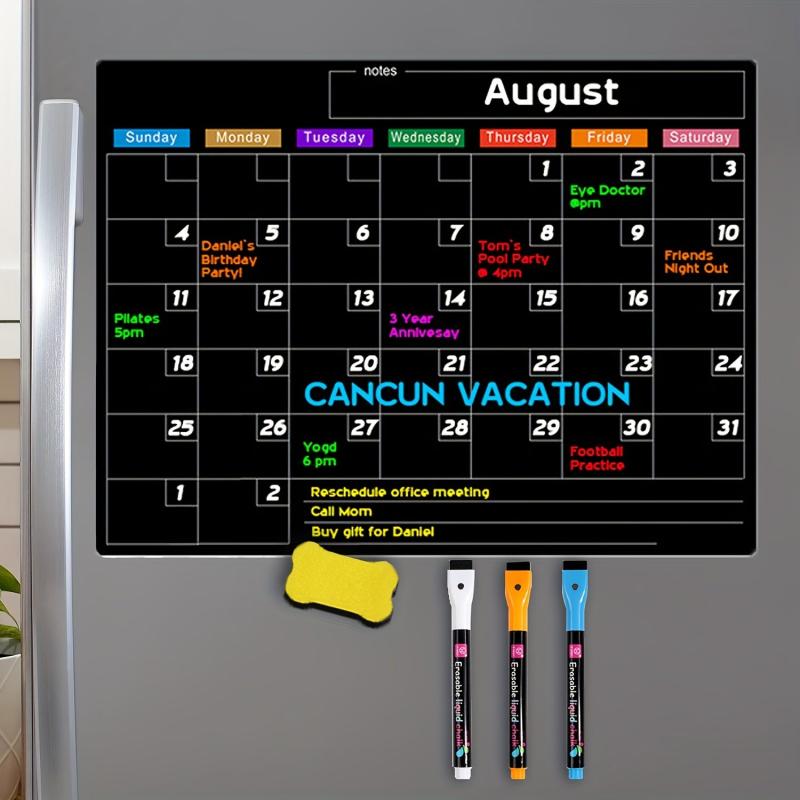 Magnetic Dry Erase Calendar For Fridge 17x11.8 Monthly Board