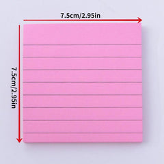 80 Pages Candy Colors Horizontal Line Sticky Notes