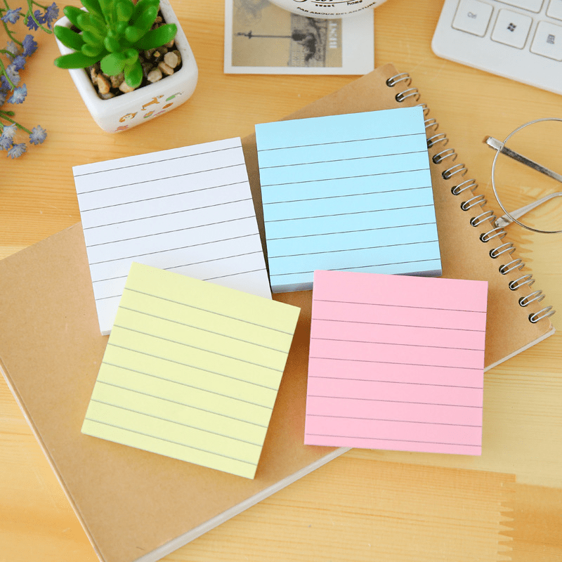 80 Pages Candy Colors Horizontal Line Sticky Notes