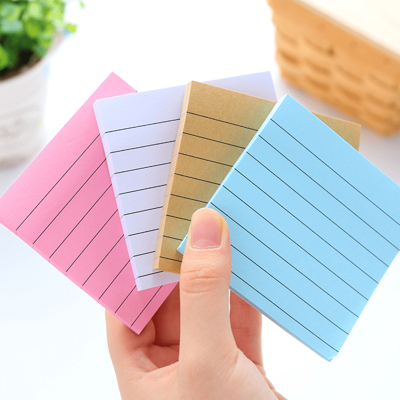80 Pages Candy Colors Horizontal Line Sticky Notes