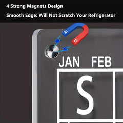 Magnetic Acrylic Fridge Calendar Clear Dry Erase Monthly Planner