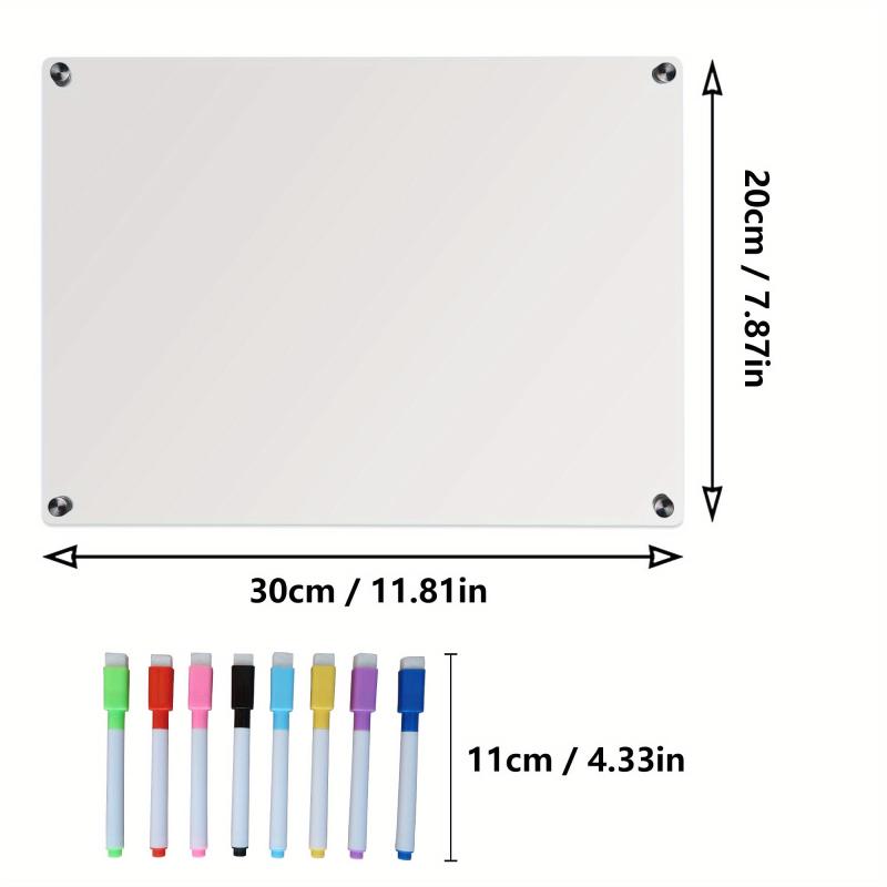 Magnetic Acrylic Fridge Calendar Clear Dry Erase Monthly Planner