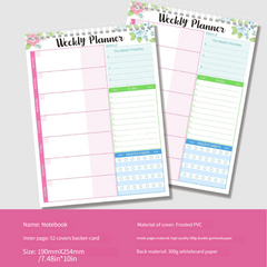52cs Spiral Binding Planner Daily Task Reminder Health Notepad Time Management