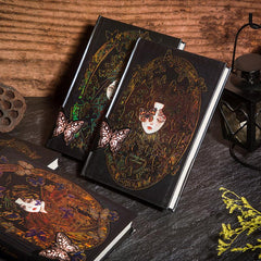 Vintage Gothic Style Illustration Journal with Bronzing Girlish Design