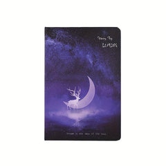 Starry Sky Deer Inner Page Hardcover Notepad Notebook
