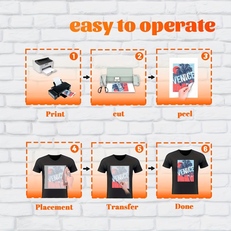 10pcs Transfer Heat Transfer Paper For T Shirt Dark Fabric A5