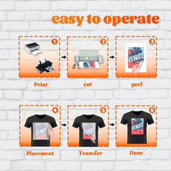 10pcs Transfer Heat Transfer Paper For T Shirt Dark Fabric A5