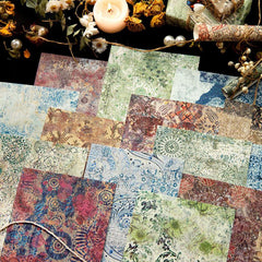 20pcs Vintage Floral Pattern Craft Paper DIY Photo Album Card Making