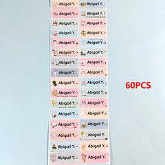 Personalized Name Tag Sticker Customized Stickers Labels School Stationery