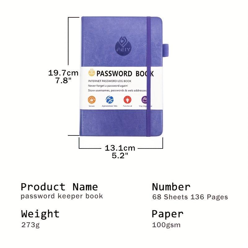 Pocket Size Password Book Tabs Internet Address Password Orga
