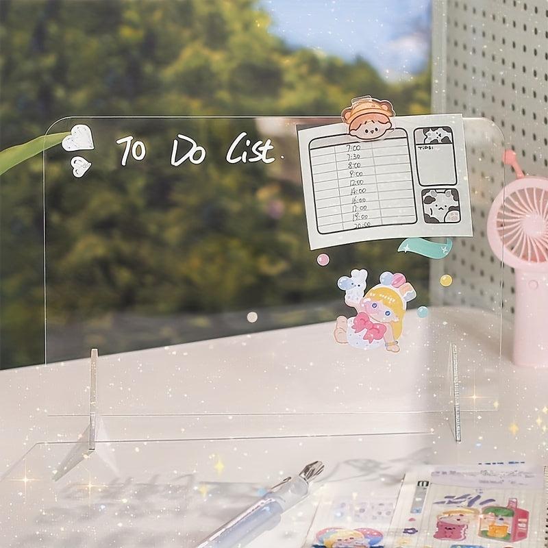 Erasable Desktop Acrylic Note Board Stand
